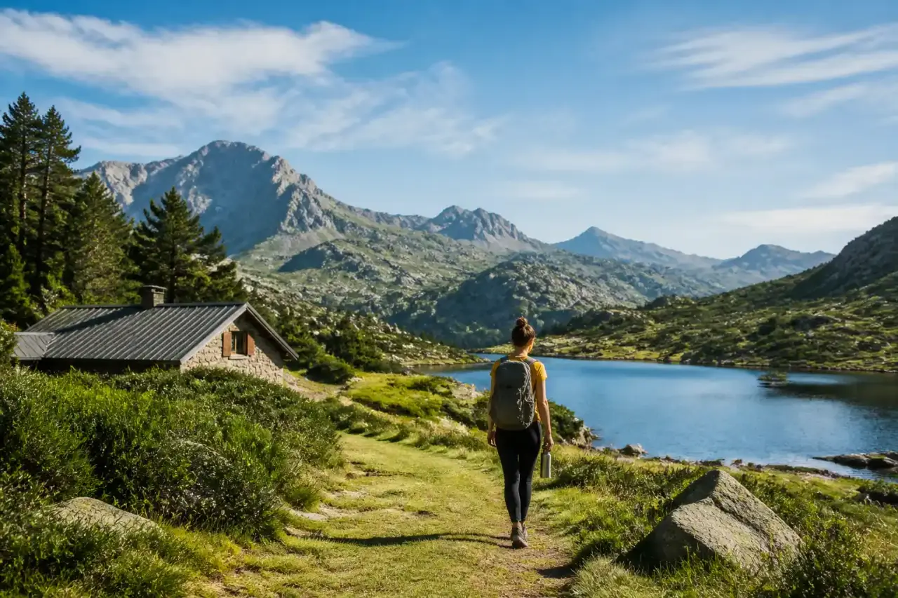 Composition bento des vacances avec piscine, tente, gastronomie et voyage en France