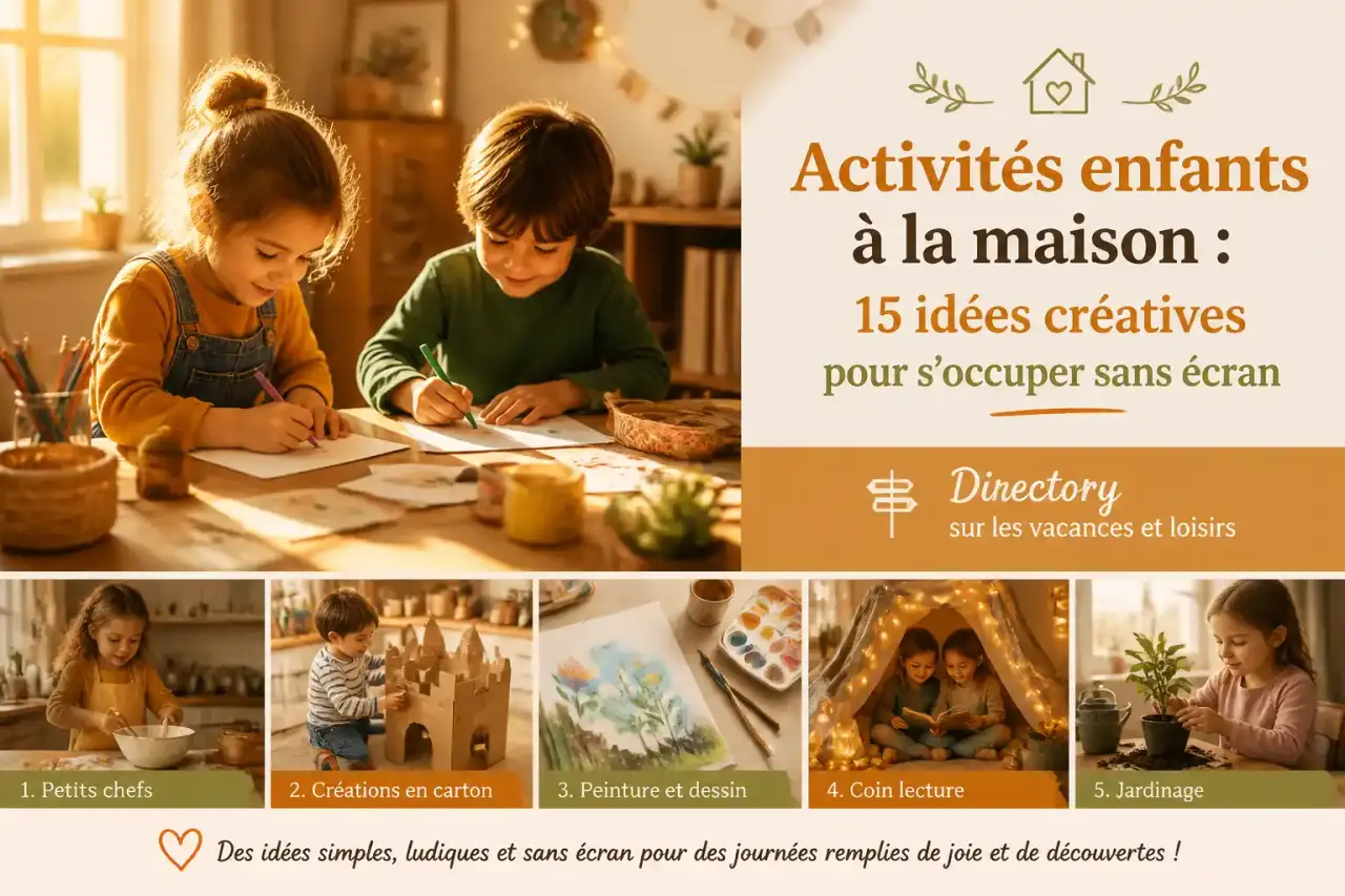 Activités enfants à la maison : 15 idées créatives pour s'occuper sans écran