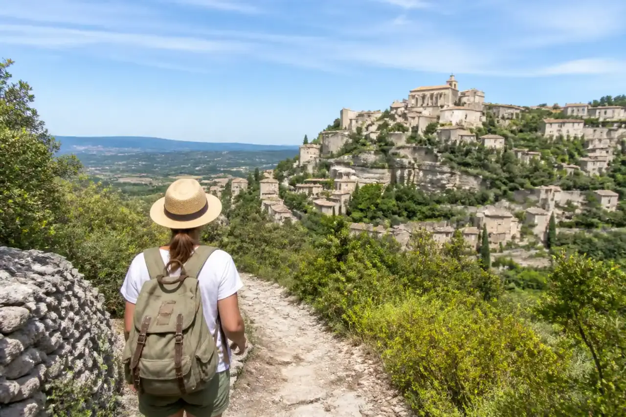 Composition bento des vacances dans le Luberon, entre piscine, tente, gastronomie et départ en voyage