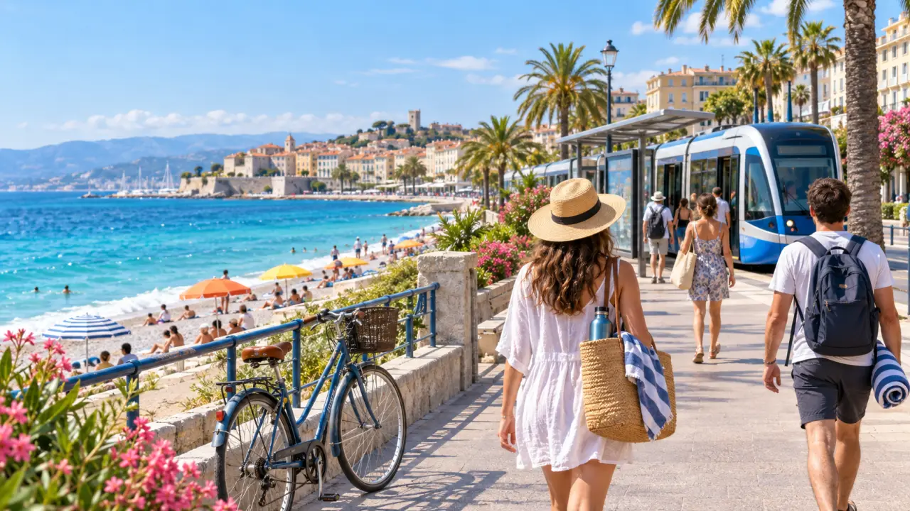 Plage de la Côte d’Azur accessible sans voiture