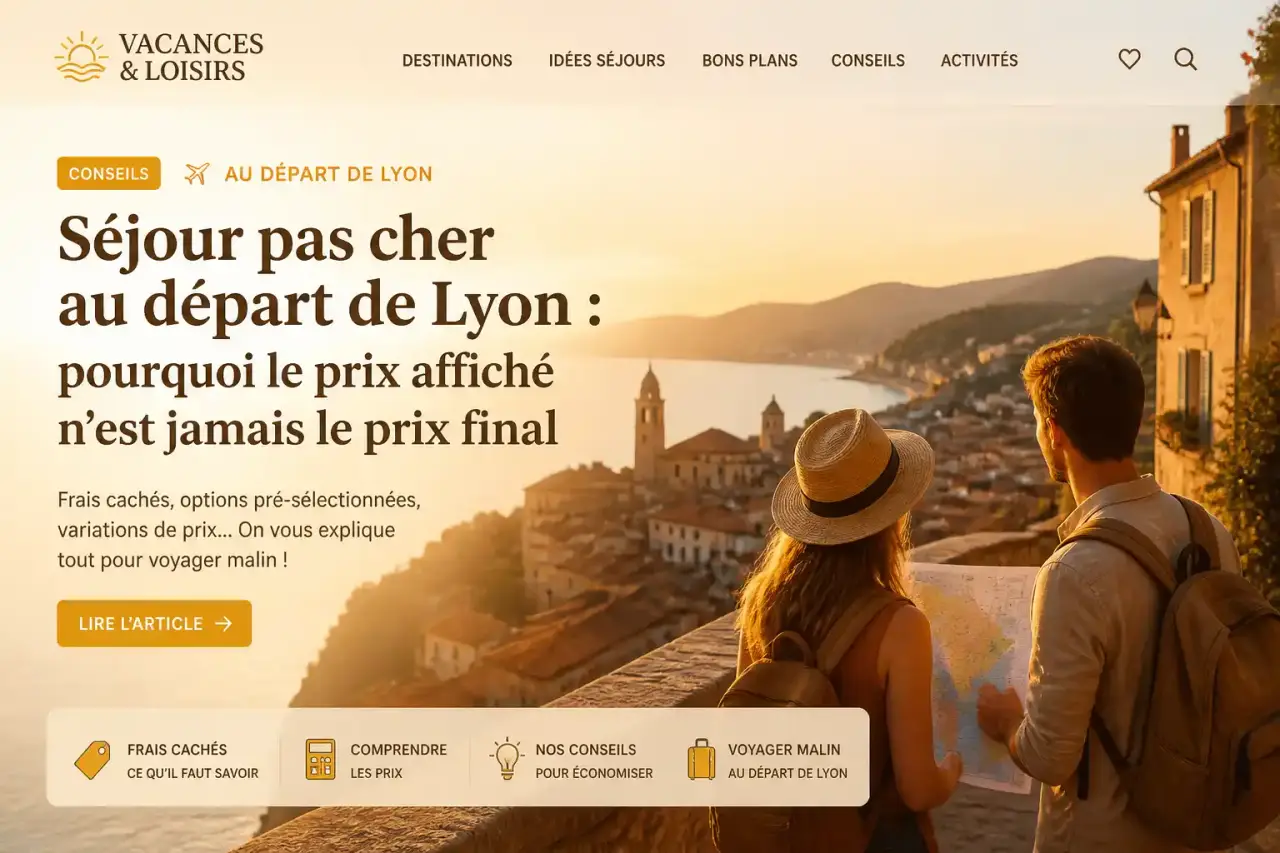 Séjour pas cher au départ de Lyon : pourquoi le prix affiché n'est jamais le prix final